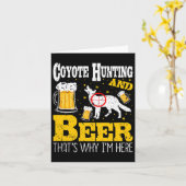 Bier Drink Grappige Coyote Jacht Kaart (Gele Bloem)