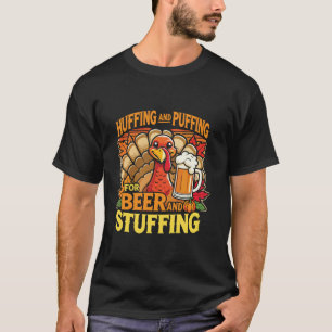 Bier Drink huffing en puffing voor bier en stug T-shirt