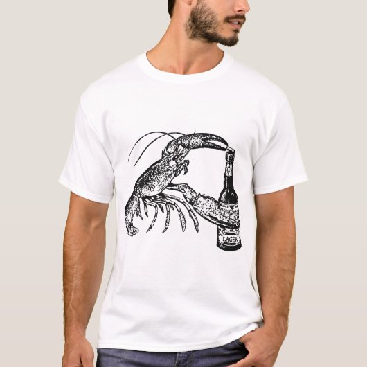 Bier Drink Lobster Funny Craft Beer T-Shirts (Voorkant)