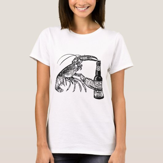 Bier Drink Lobster Funny Craft Beer T-Shirts (Voorkant)