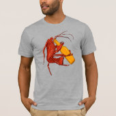 Bier Drink Lobster Funny Seafood Gag Graphic T-shirt (Voorkant)