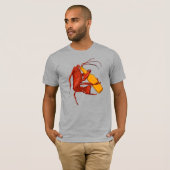 Bier Drink Lobster Funny Seafood Gag Graphic T-shirt (Voorkant volledig)