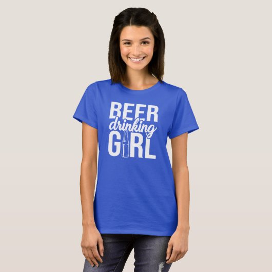 Bier Drink Meisje T-shirt (Voorkant volledig)