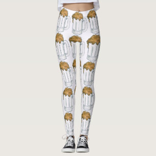 Bier Drink Mok Ale Novelty Foodie Oktoberfest Leggings
