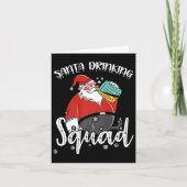 Bier Drink Santa Xmas Bierdrinker Funny Christ Kaart (Voorkant)