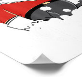 Bier Drink Santa Xmas Bierdrinker Funny Christ Poster (Hoek)