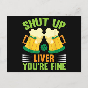 Bier Drink Sint Patricks Dag Zwijg Lever U Briefkaart