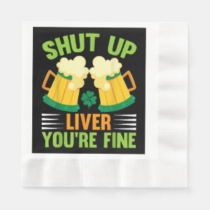 Bier Drink Sint Patricks Dag Zwijg Lever U Servet