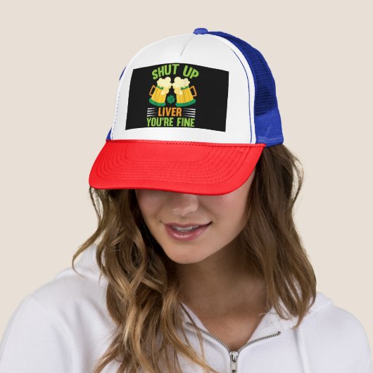 Bier Drink Sint Patricks Dag Zwijg Lever U Trucker Pet (In situ)