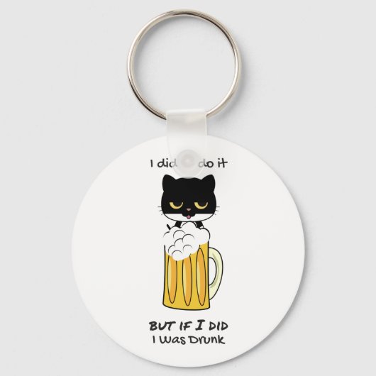 Bier Drink Sleutelhanger Kat (Voorkant)