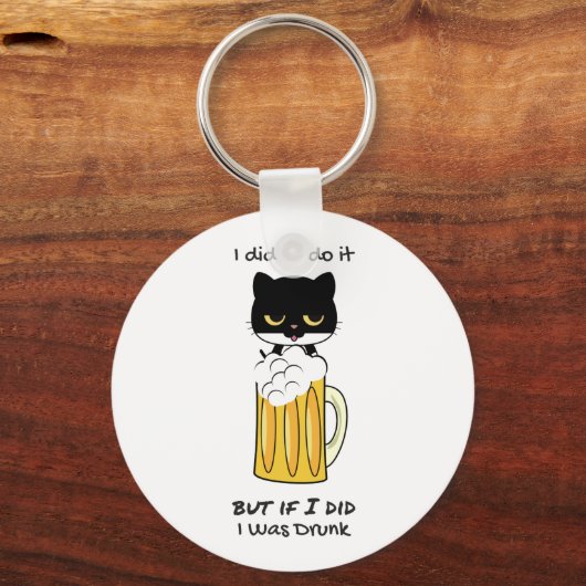 Bier Drink Sleutelhanger Kat (Voorkant)