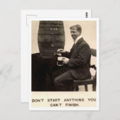 Bier Drink Vintage 1909 Briefkaart (Voorkant / Achterkant)