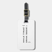 Bier drinken bagagelabel (Voorkant verticaal)