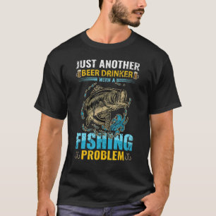 Bier drinken met visprobleem Funny Fishing V T-shirt