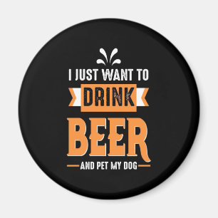 Bier Drinker Beer en Dog Magneet