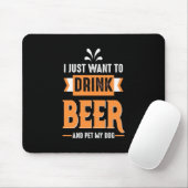 Bier Drinker Beer en Dog Muismat (Met muis)
