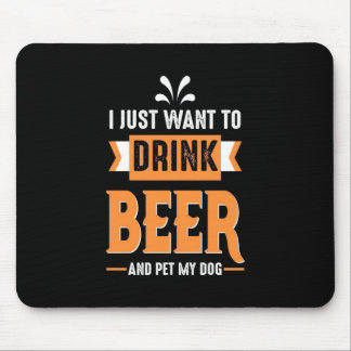 Bier Drinker Beer en Dog Muismat