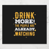 Bier Drinker Drink Meer Bier Etiket (Enkel label)