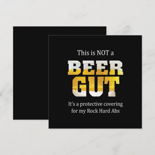 Bier Drinker geen BEER GUT Birthday Kaart (Voorkant / Achterkant)