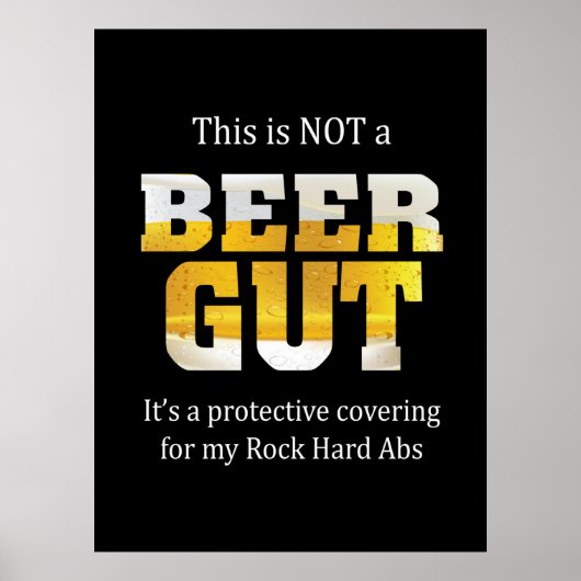 Bier Drinker geen BEER GUT Birthday Poster (Voorkant)