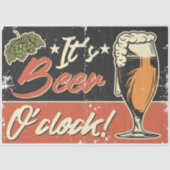 Bier Drinker Het is bere-uur Tissuepapier (Voorkant)