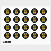 Bier Drinker I Drink alleen Bier Ronde Sticker (Vel)