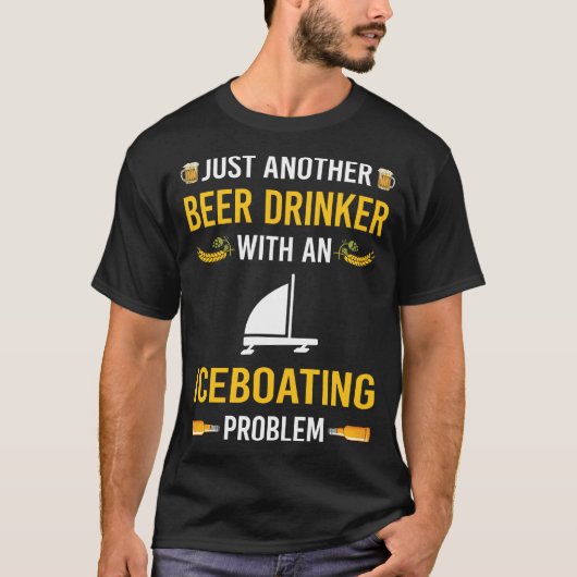 Bier Drinker Iceboat Racing Race T-shirt (Voorkant)