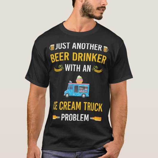 Bier Drinker IJs Truck Trucks T-shirt (Voorkant)