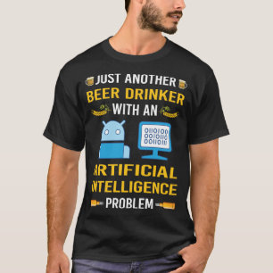 Bier Drinker Kunstmatige Intelligentie AI T-shirt