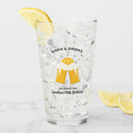 Bier Drinker Pickleball Speler Gepersonaliseerde T Glas