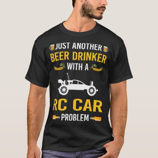 Bier Drinker RC Auto's T-shirt (Voorkant)