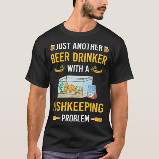 Bier Drinker Vissen Houders Vissen Houden T-shirt (Voorkant)