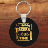 Bier drinker zoveel bier sleutelhanger (Voorkant)