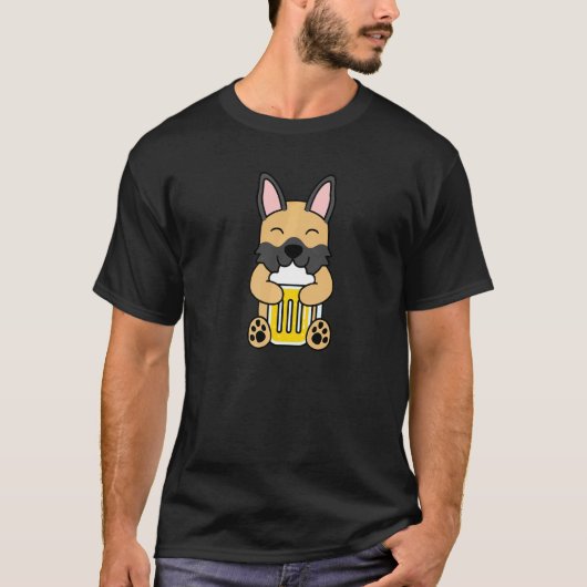 Bier Duitse Herdershond T-shirt (Voorkant)