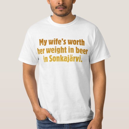 Bier Echte Man Waarde T-shirt (Voorkant)