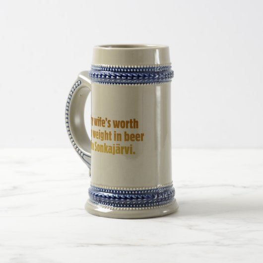 Bier Echtgenoot Stein Bierpul (Voorkant links)