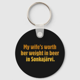 Bier echtgenoot zwarte sleutelhanger