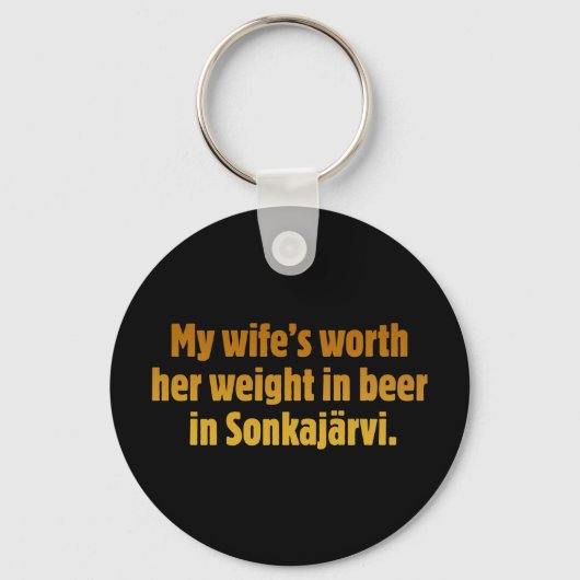 Bier echtgenoot zwarte sleutelhanger (Voorkant)