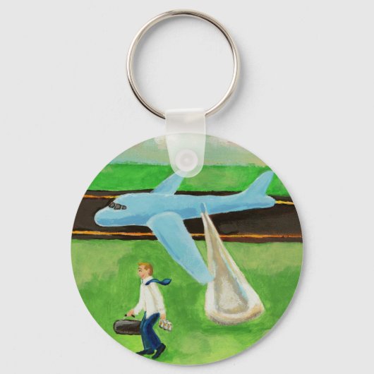 Bier, een Big Slide en mijn Dignity - vliegtuig me Sleutelhanger (Voorkant)