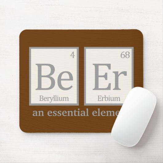 Bier, een essentieel element muismat (Met muis)