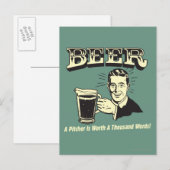 Bier: Een pitcher is 1000 woorden waard Briefkaart (Voorkant / Achterkant)
