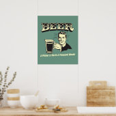 Bier: Een pitcher is 1000 woorden waard Poster (Keuken)