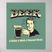 Bier: Een pitcher is 1000 woorden waard Poster (Voorkant)