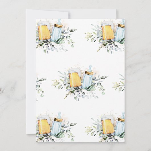 Bier en Baby shower Kaart (Achterkant)