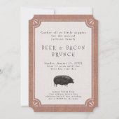 Bier en Bacon Brunch  Varkenland Rustic Kaart (Achterkant)