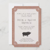 Bier en Bacon Brunch  Varkenland Rustic Kaart (Achterkant)