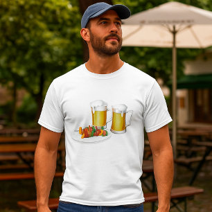 Bier en barbecue Mannen T-shirt
