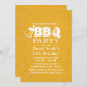 Bier en BBQ 50e verjaardag Kaart (Voorkant / Achterkant)