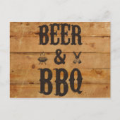 Bier en BBQ Briefkaart (Voorkant)