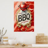 Bier en BBQ gaan samen Poster (Keuken)